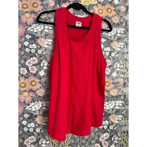 PINK Victoria Secret Red Racerback Tank Top 1986 Graphic Athletic Womens M